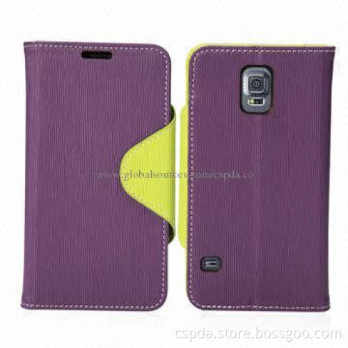 PU Wallet Cases for Samsung Galaxy S5, Precise Cut-out Allow Access to All Controls and Buttons
